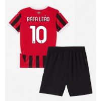 Camisa de time de futebol AC Milan Rafael Leao #10 Replicas 1º Equipamento Infantil 2024-25 Manga Curta (+ Calças curtas)